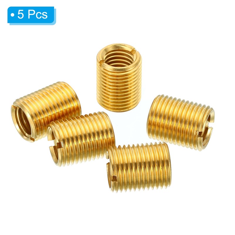PATIKIL Brass Threaded Insert Nut, Pack of 5, M16 x