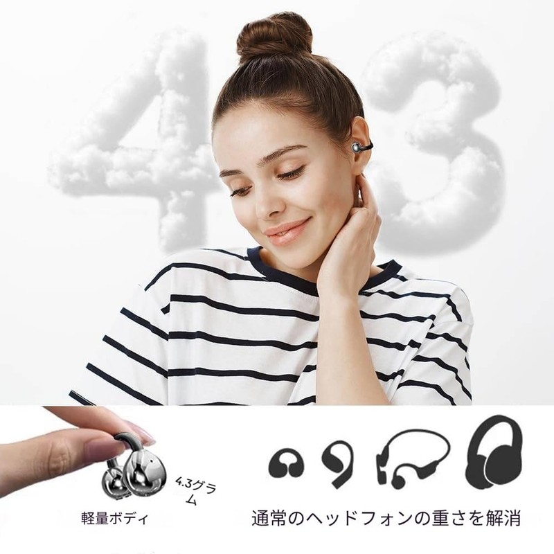 【2025 New Model】 Ear Clip Wireless Earbuds Open Ear Bluetooth