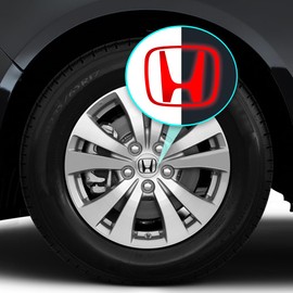 IPG Calcomanía hecha para Civic Accord CRV VTEC Si Logo Cap Interior o Exterior Stckers Dcals (Tapa central: 2.25 pulgadas) (4 unidades) (Serie reflectante - Rojo, logotipo interior)