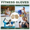 YELARXI Yoga Gloves, Non Slip Fingerless Pilates Gloves Breathable Exercise