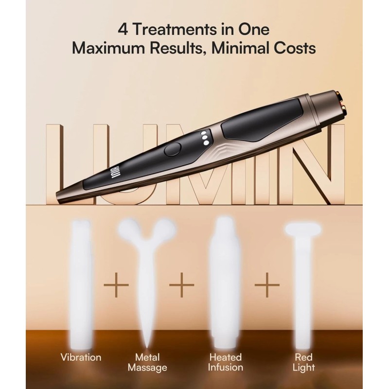 INIA LUMIN Under-Eye Red Light Therapy for Face, 4-in-1 Beauty