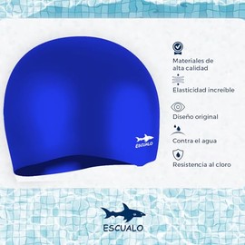escualo Gorra para Natacion Unisex Adulto Modelo Gx60 (Silicon) Impermeable, Unitalla, Color Azul