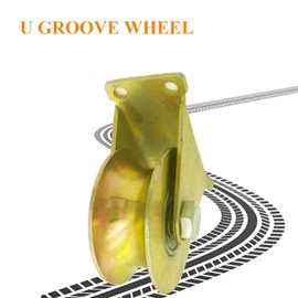 U Groove Heavy Duty Sliding Gate Wheel - 3in Rigid Track Roller, Electroplated Anti-Corrosion, 1102lbs Load Capacity