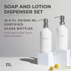 MaisoNovo Soap Dispenser 2-Piece Set | 16.9oz White Bottles with
