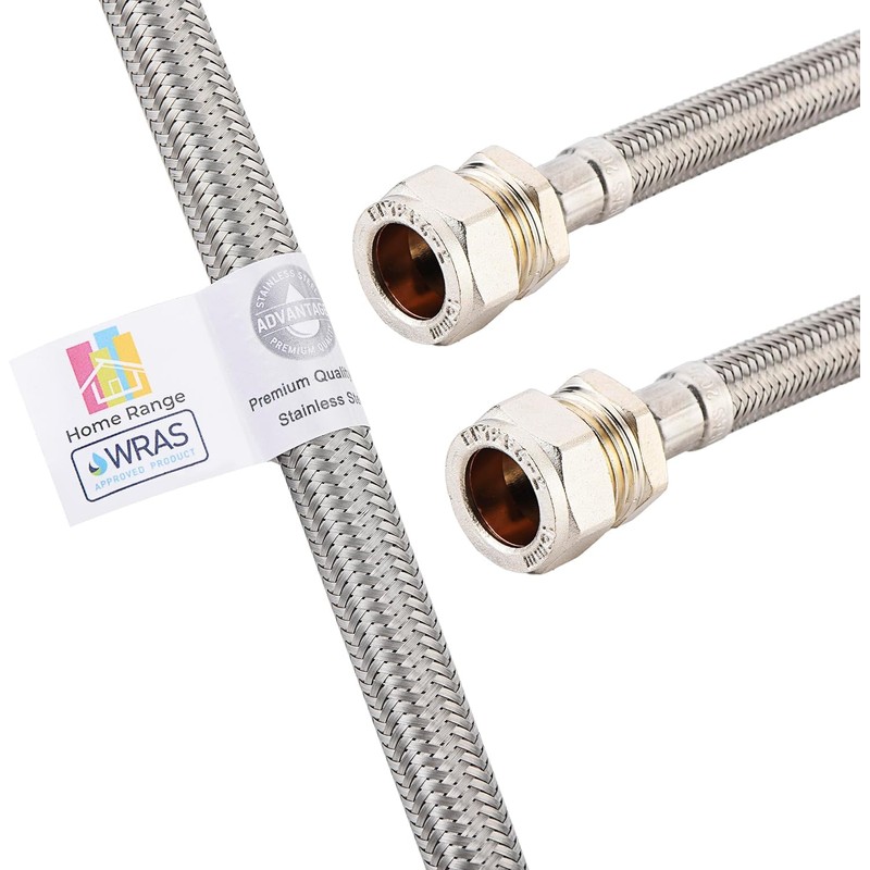 1x Home Range 300mm WRAS Approved Stainless BSP 15mm x