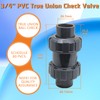 PVC True Union Check Valve, 3/4’’ Slip Swing Full Port