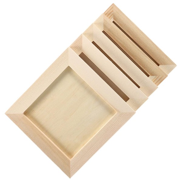Craft Picture Frames 5pcs Wooden DIY Photo Frame Blank Picture