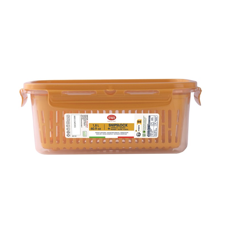 Snips Veggie SnipsLock 1.8 LT Rectangular Food Container with Removable