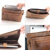 Fa.Volmer ® Riverside Brown Genuine Buffalo Leather Laptop Bag for