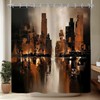 Black Brown Shower Curtain Masculine Dark Tan Bathroom Decor 72x72