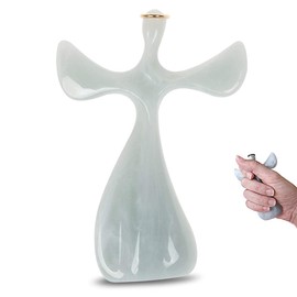 SOULSIO Soothe My Restless Soul Angel Prayer Cross- Faith Gifts For Women- Handheld, Comforting Design for Clutching, Clinging and Praying- Peaceful, Calming Bereavement Sympathy Gift- Marble Resin