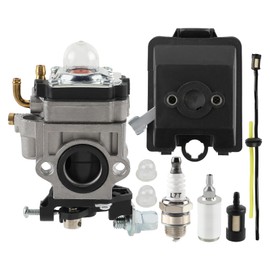 AUTOKAY WYK-74 Carburetor Fits for Husqvarna 145BT Kawasaki TE45DX Walbro WYK-74 WYK-74-1 Leaf Blower, with Fuel Line Spark Plug Air Filter Box Carburetor Kit