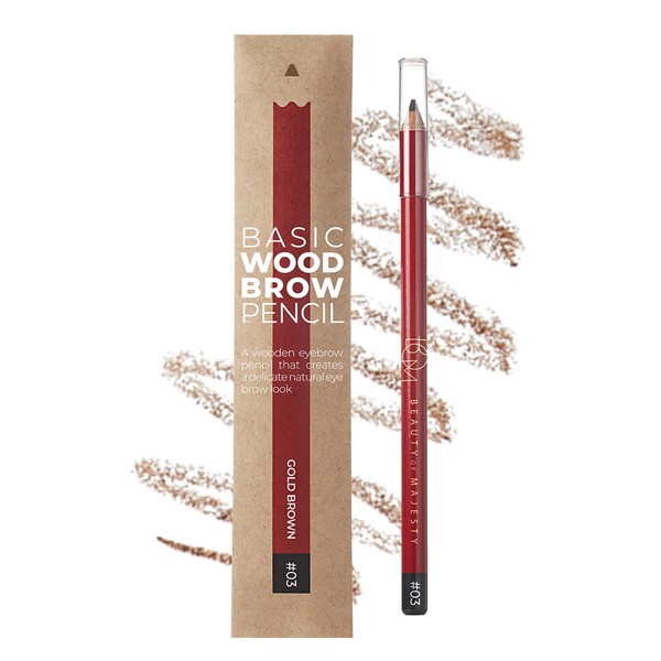 BOM Basic Wooden Brow Pencil, Waterproof Smooth Fine Shape for