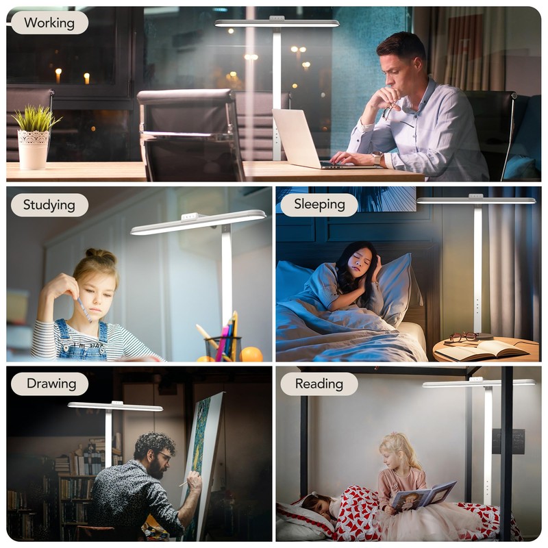 XEBKOR Eye-Caring LED Floor Lamp,63'' Dimmable Timing Standing Light with