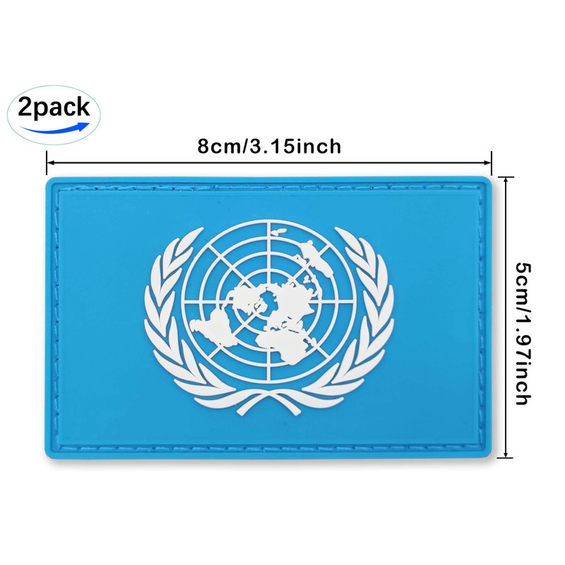 QQSD United Nations UN Flag Patch Tactical Military Patches -