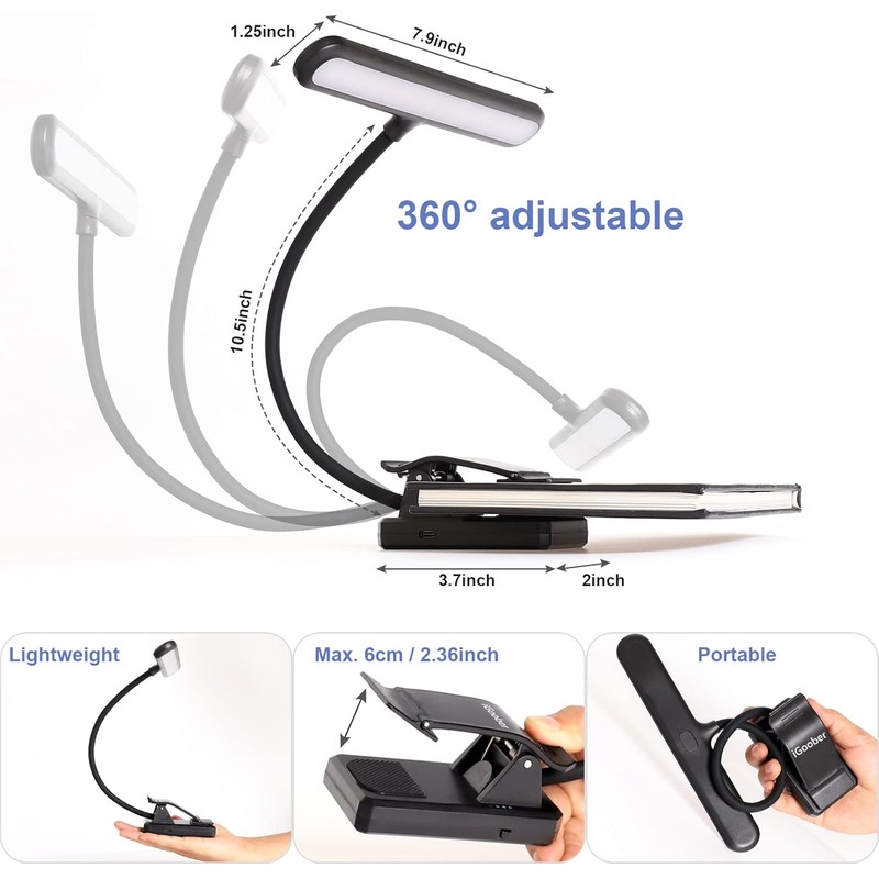 2 Pack 28 LED Music Stand Lights, Eye Caring Clip-on