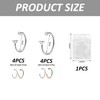 SLEEKEE Pack of 8 Stainless Steel Nose Rings, 1 Piece