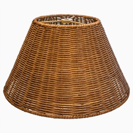 Osasy Medium Barrel rattan Lampshade,Unique Floral bell lamp shade For Table Lamp and Floor Light,Replacement Traditional Lamp Covers