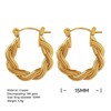 Gold Hoop Earrings for Women，14K Gold Plated lightweight hypoallergenic Twist