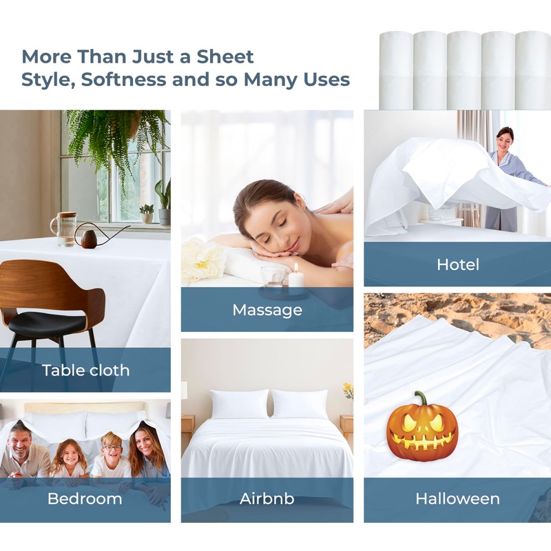 Royale Linens 100% Cotton Flat Sheets Only - Full Size