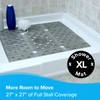 SlipX Solutions 27" Oversize Square Shower Mat, Non-Slip Mat for