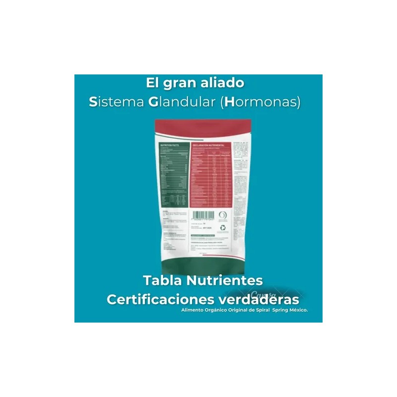 Alga Spirulina + Canela + Jengibre 2 Bolsas De 200grs
