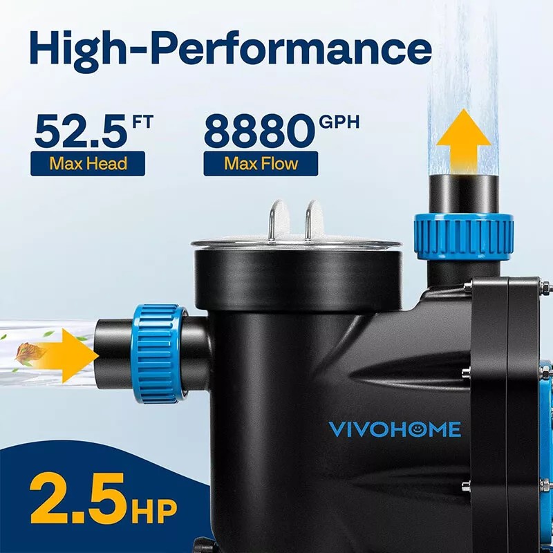 Unbranded 1.5/2.0/2.5 HP Self Primming Swimming Pool Pump & Timer