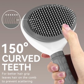 JORAGO Cat Hair Brush, Pet Hair Remover, Cat Shedding & Gromming Brush, Upgrade Cat Brush Hair Comb, Pet Self Cleaning Slicker Brushes, Pet Massaging Tool for Long or Short Hair Cleaning & Remover