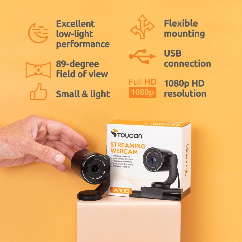TOUCAN Streaming HD Webcam with 1080P at 30FPS or 2.5k