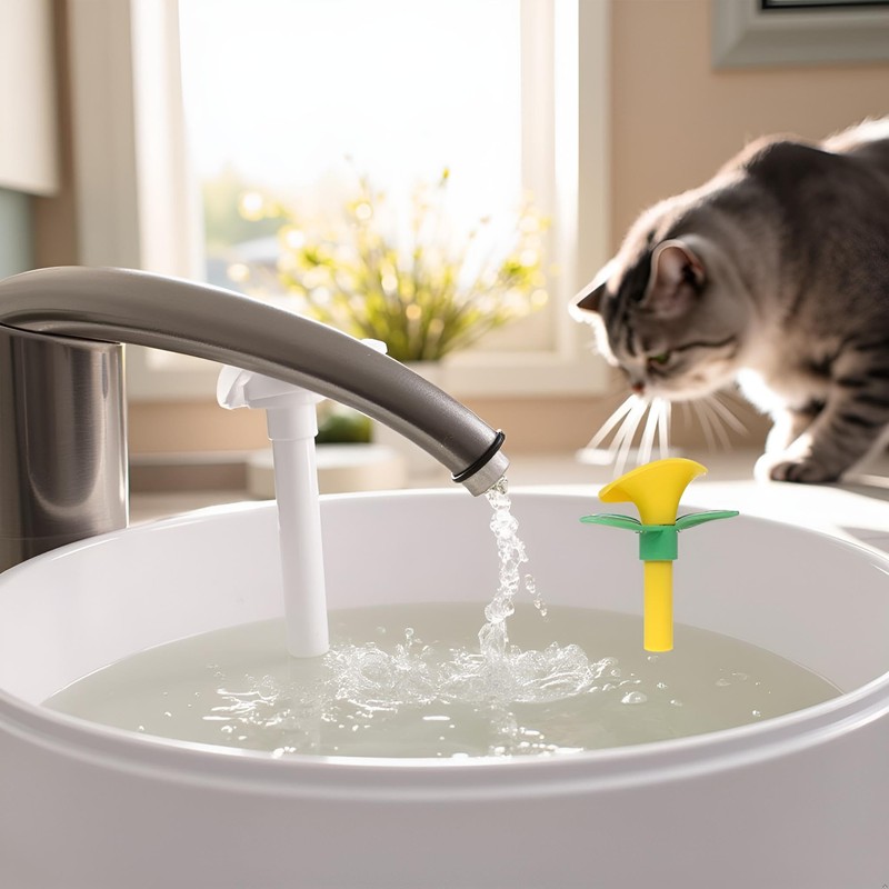 2Pcs Cat Fountain Replacement Flower Nozzle Head for Round Cubic