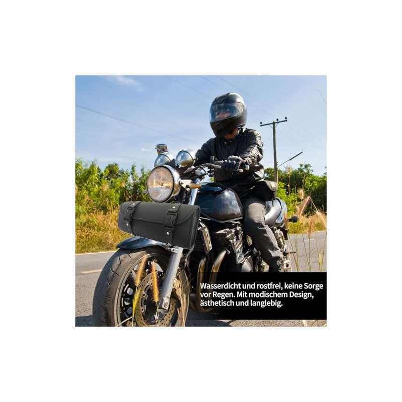 Motorcycle Saddle Bags for Motorcycle, Tool Roll, Motorcycle PU Leather,