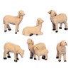 Pack of 6 Sheep Decorative Figures (H 2.5-4 cm)