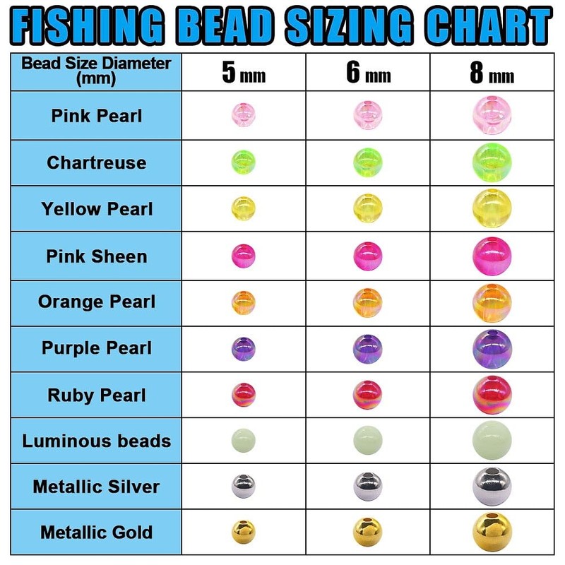 XFISHMAN-Fishing-Beads-for-Fishing-Rigs-Lures-Salmon-Trout-Steelhead-Beads-Saltwater-Freshwater-Bead-5mm 6mm 8mm Assorted