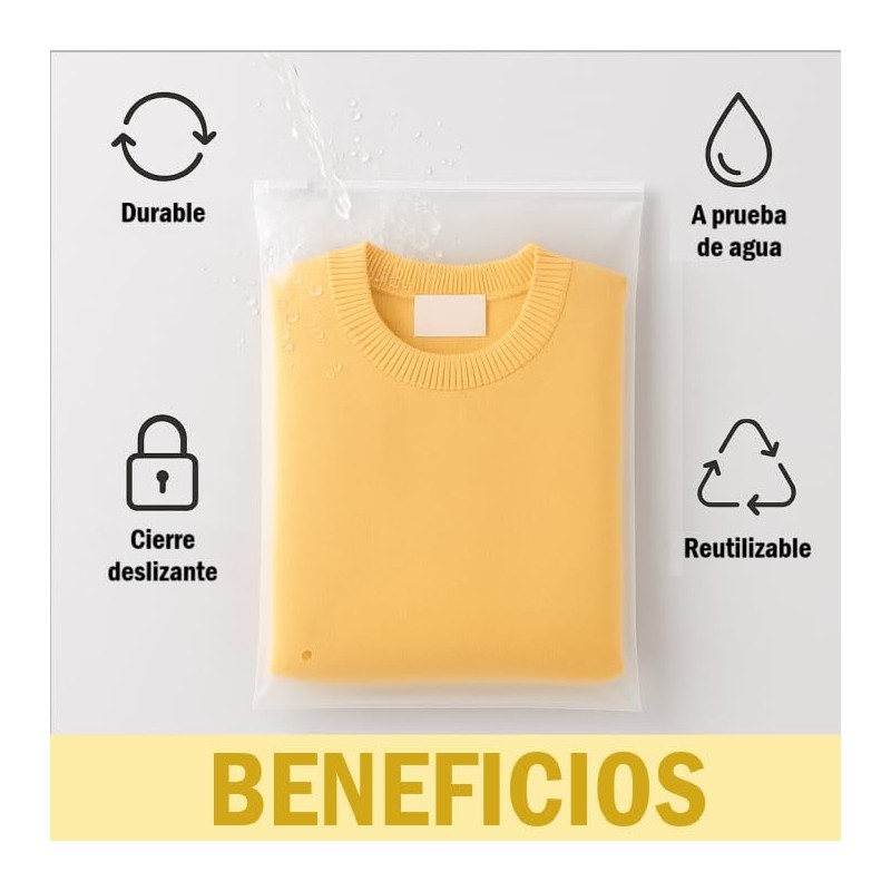 Bolsa Organizadora de Viaje Bolsas Esmerilada Resellable Boutique Envio Ropa