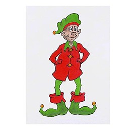 'Christmas Elf' Temporary Tattoo - Water Resistant, Skin-Safe, Non-Toxic Transfer (TO00043672)
