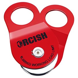 ORCISH 10T Snatch Block for Recovery Winch Towing Pulley Blocks Offroad Recovery Accessory22000lb Capacity (red)