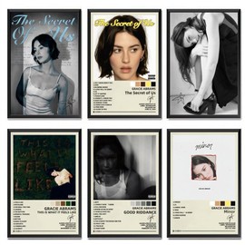 KUNYOS Gracie Abrams Poster Unframed (Set of 6) Album Cover Posters Music Canvas Posters 08x12inch(20x30cm) Style-4