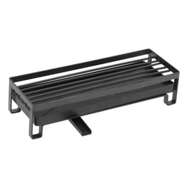 CAPASTEC Sink Organiser, Kitchen Organiser with Self-Draining Drip Tray for Sponge Holder, Carbon Steel Towel Holder for Kitchen and Bathroom (Black, 25 x 10 x 5.5 cm)