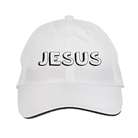 Makoroni - Jesus Hat Adjustable Cap, DesF39 White