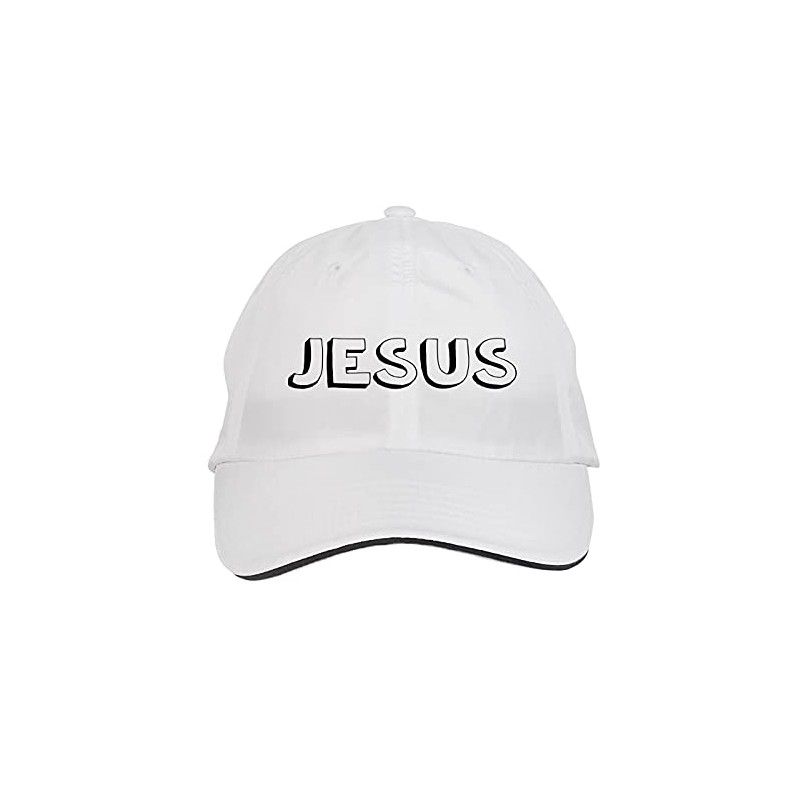 Makoroni - Jesus Hat Adjustable Cap, DesF39 White