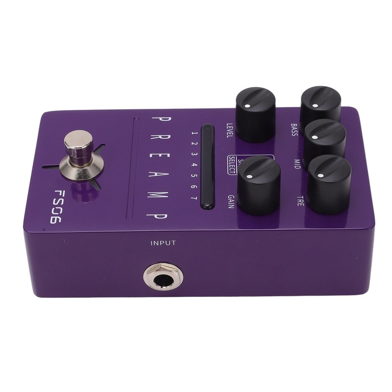 Guitar Effect Pedal Metal Purple 1/4in Interface Parameters Savable Single