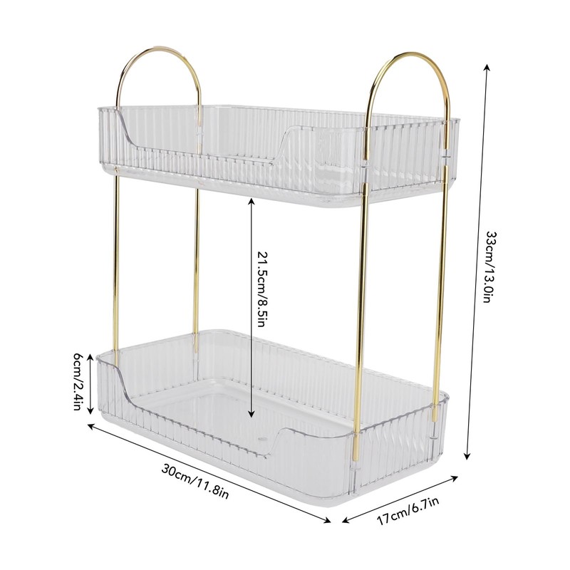 Double Layer Makeup Stand Modern Light Luxury 2 Tier Makeup