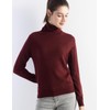 Ciovkis Women's Merino Wool Blend Sweater Fall Winter Turtleneck Long