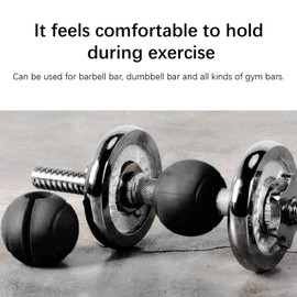 VGEBY Barbell Grips Dumbbell Grips Thick Adapter 2Pcs Weightlifting Strength Training Pull Up (Black)