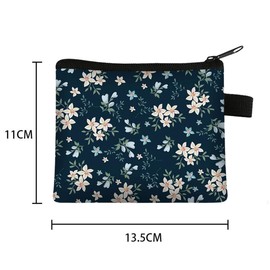 FAVORTALK Small Purses for Women Floral Coin Purse for Ladies Girls Mini Coin Pouch with Zipper for ID Card Credit Card Portable Makeup Bag, 13908