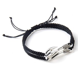 Wolentty His Hers Couples Bracelet Fish Hook Relationship Bracelets Gift for Christmas Day