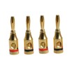 KOMBIUDA 8pcs Gold Plated Speaker Cable Banana Plug Connectors Durable