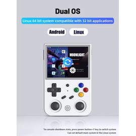 RG353V Retro Video Handheld Game Console 3.5" IPS Screen Android 11 and Linux System RK3566 64bit Game Player 64G TF Card Built-in 4450 Classic Games Bluetooth 4.2 and 5G WiFi