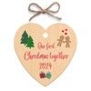 Second Ave Our First Christmas Together Wooden Hanging Heart Christmas