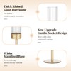 Glasseam Glass Hurricane Candle Holder: Gold Candlestick Holders Set of